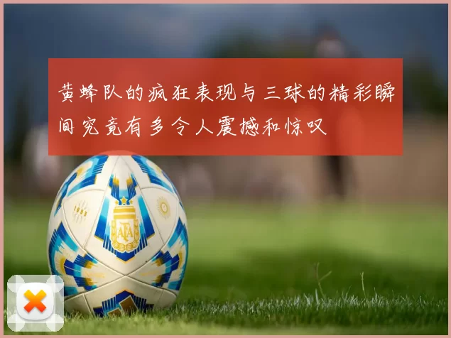 黄蜂队的疯狂表现与三球的精彩瞬间究竟有多令人震撼和惊叹